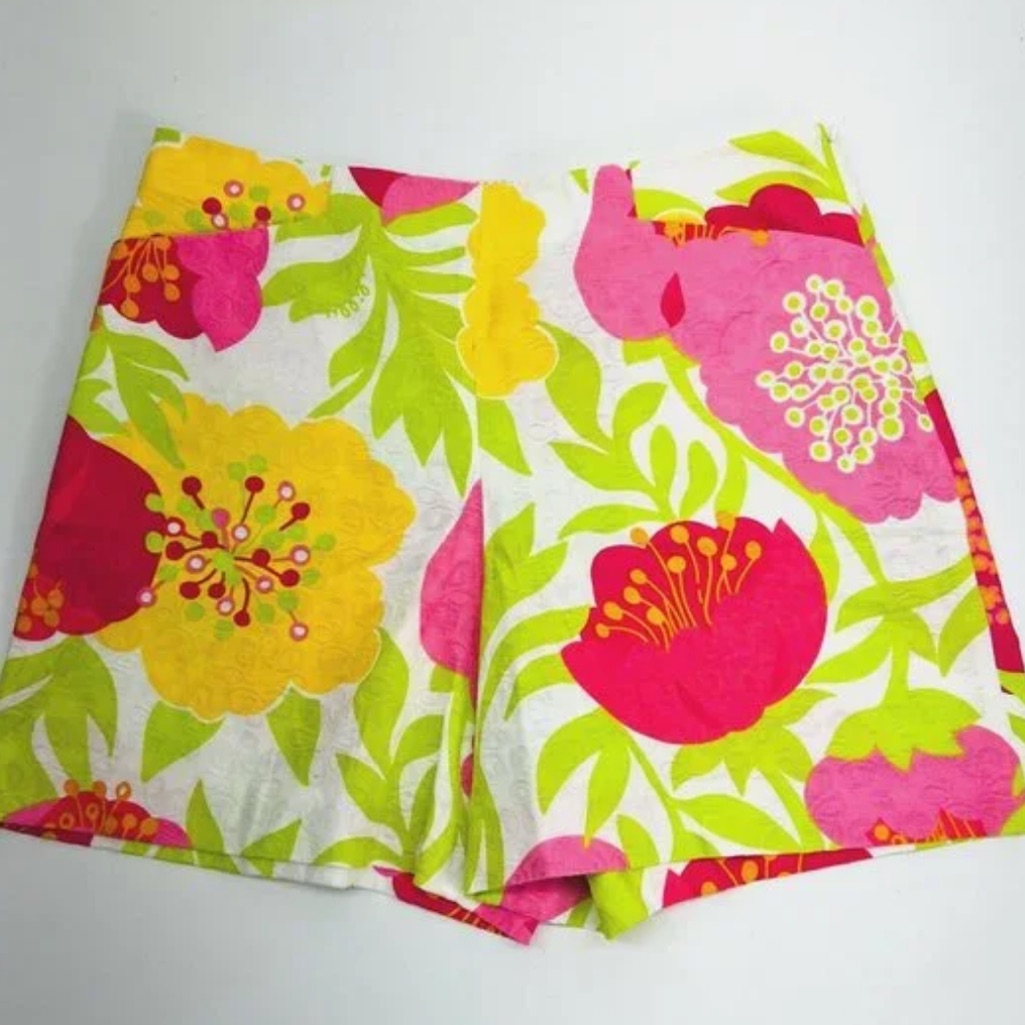 Zelda Floral Cotton Shorts